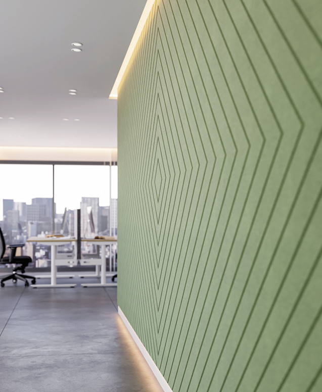 RL Acouline V Groove Glide Decorative Acoustic Wall Panel