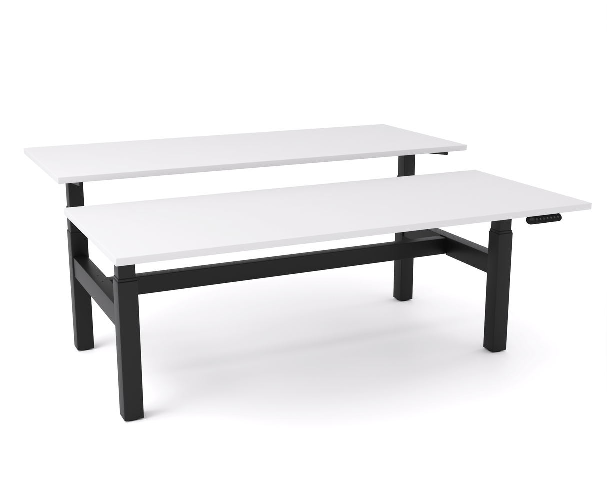 OL AgileMotion Electric Height Adjustable 2 User Desk - White Top