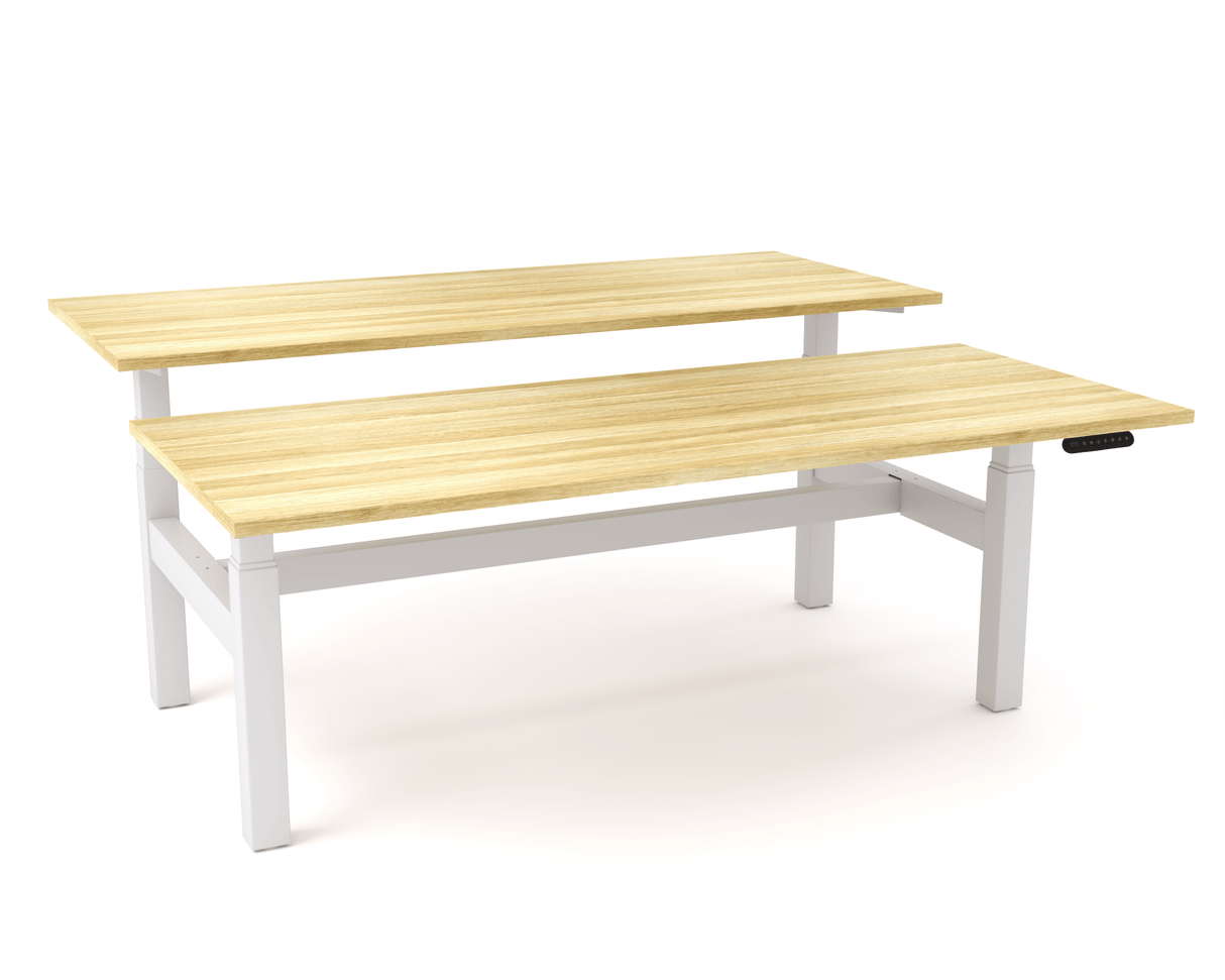 OL AgileMotion Electric Height Adjustable 2 User Desk - Oak Top