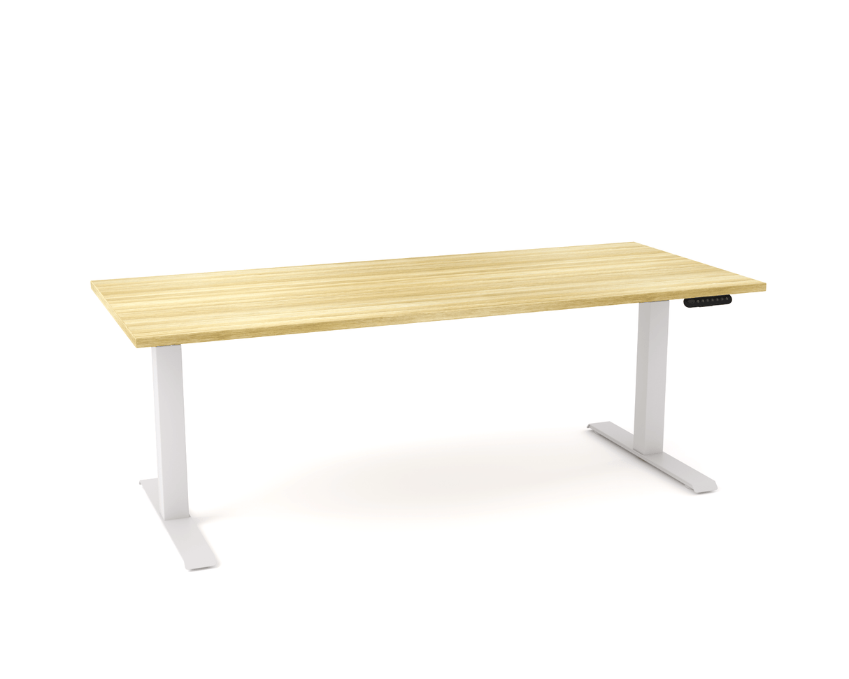 OL AgileMotion Electric Height Adjustable Single User Desk - Oak Top