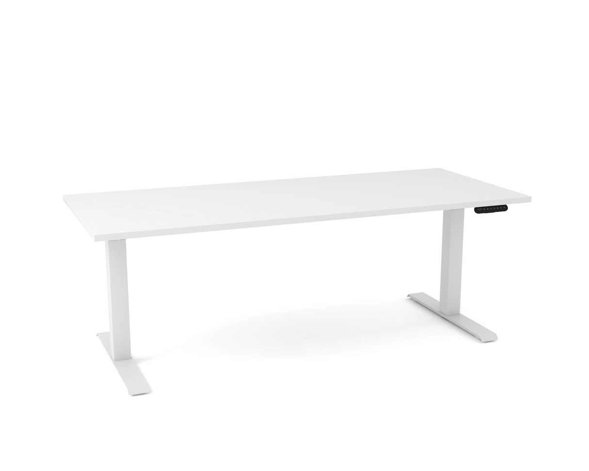 OL AgileMotion Electric Height Adjustable Single User Desk - White Top