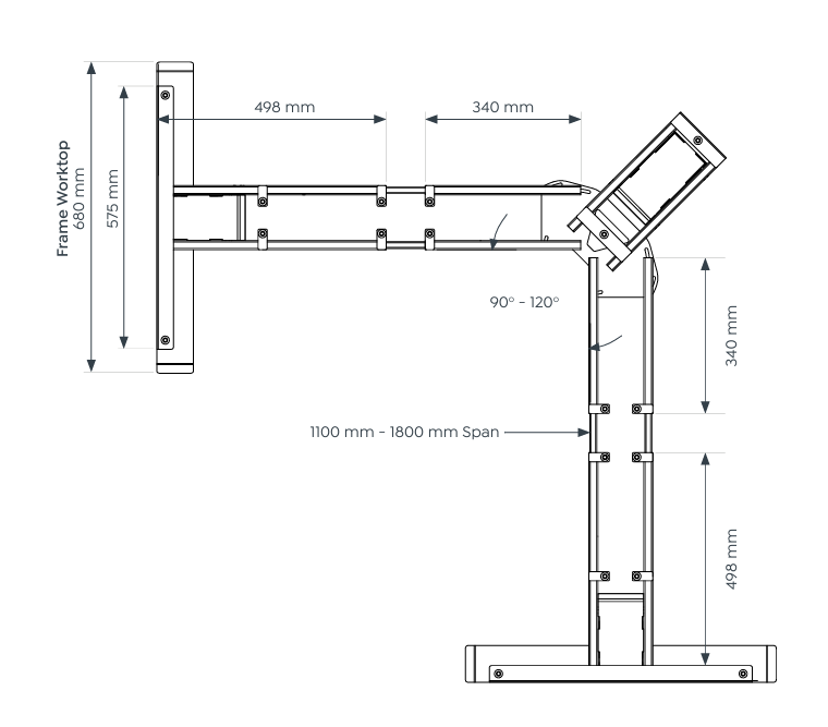 OL AgileMotion+ Electric Height Adjustable 120° Corner Desk