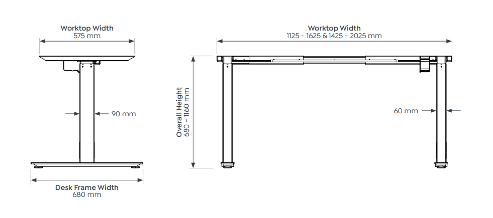 OL Agile Electric Height Adjustable Desk