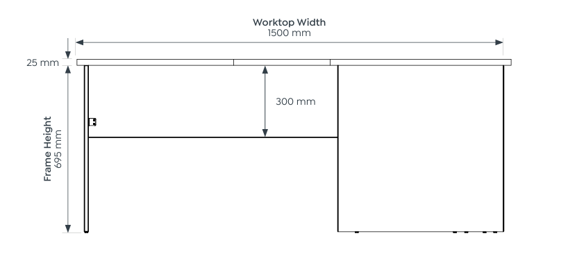 OL AltoSystem 90° Corner Workstation in White