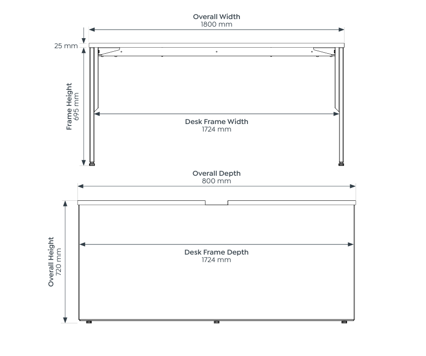 OL AltoSystem Shared 2-User Workspace – White