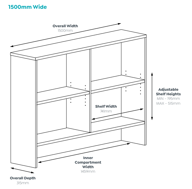 OL AltoSystem Melamine Board Hutch