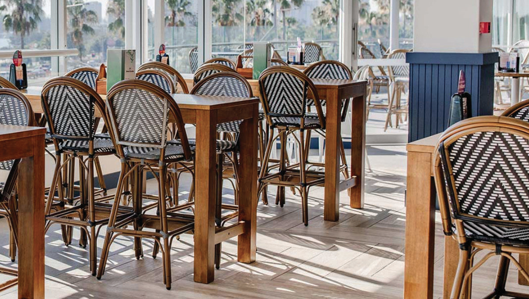 EZ Amalfi Synthetic Wicker Aluminium Frame Outdoor Barstool