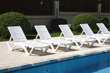 FL Aqua Hospitality Stackable Sunlounger