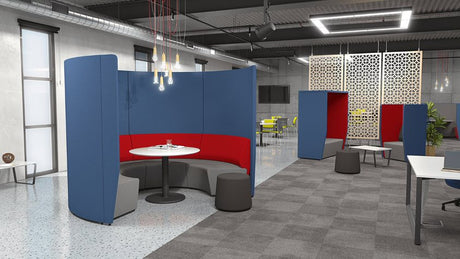 OL Motion Arc 4 Seating with 2000mm Height Privacy Wall