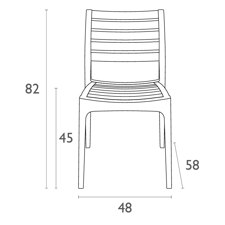 FL Ares Hospitality Outdoor Stackable Chair
