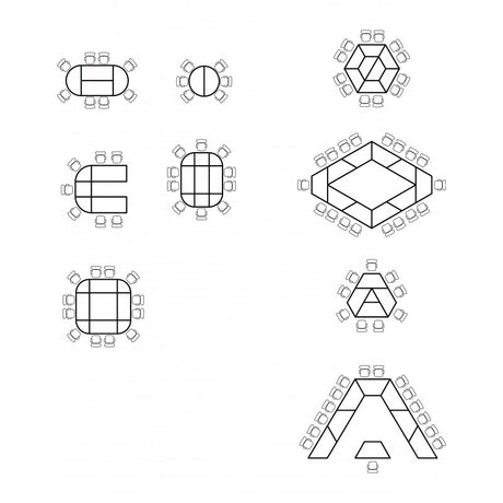 MA Astra Round Leg Trapezium Table