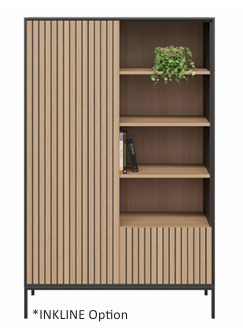 DD Avery Welded 2 Door Storage Cupboard with Open Shelves