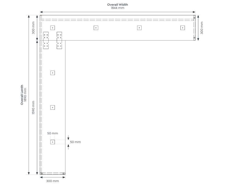 OL L Shape Axis Reception with Poptop Facade