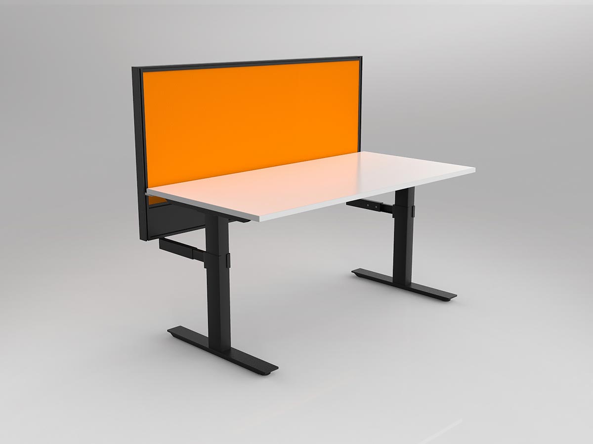 OL Studio50 Deskmount Screens Panel - Breath Fabric with Black Frame - 1200mm Height