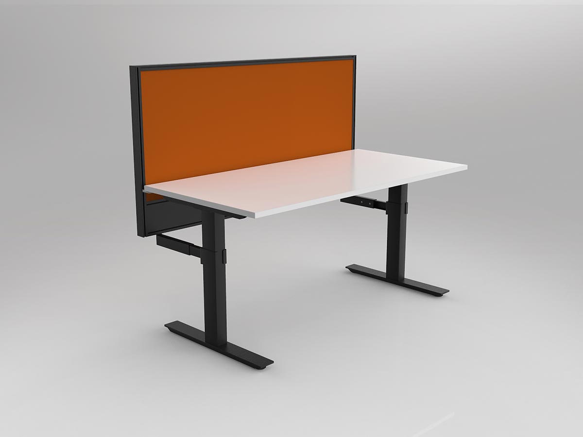 OL Studio50 Deskmount Screens Panel - Breath Fabric with Black Frame - 1200mm Height