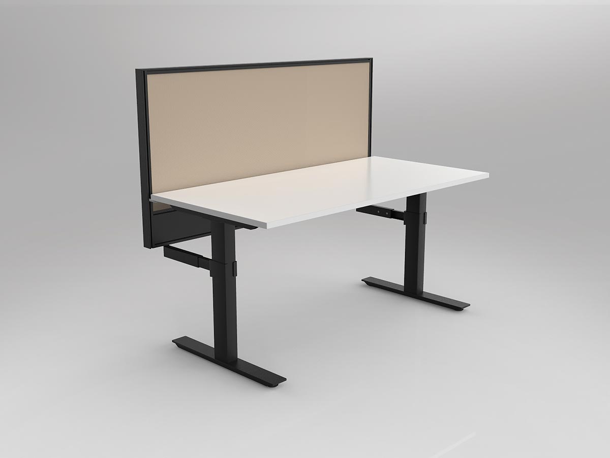OL Studio50 Deskmount Screens Panel - Breath Fabric with Black Frame - 1200mm Height