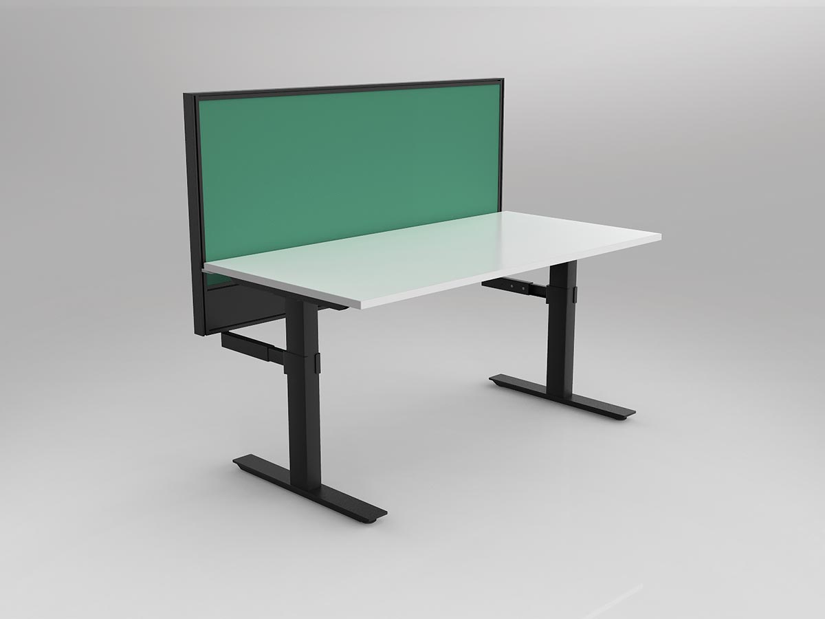 OL Studio50 Deskmount Screens Panel - Breath Fabric with Black Frame - 1200mm Height