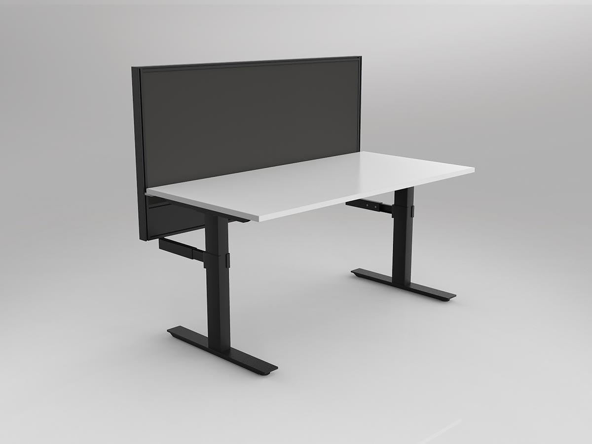 OL Studio50 Deskmount Screens Panel - Breath Fabric with Black Frame - 900mm Height