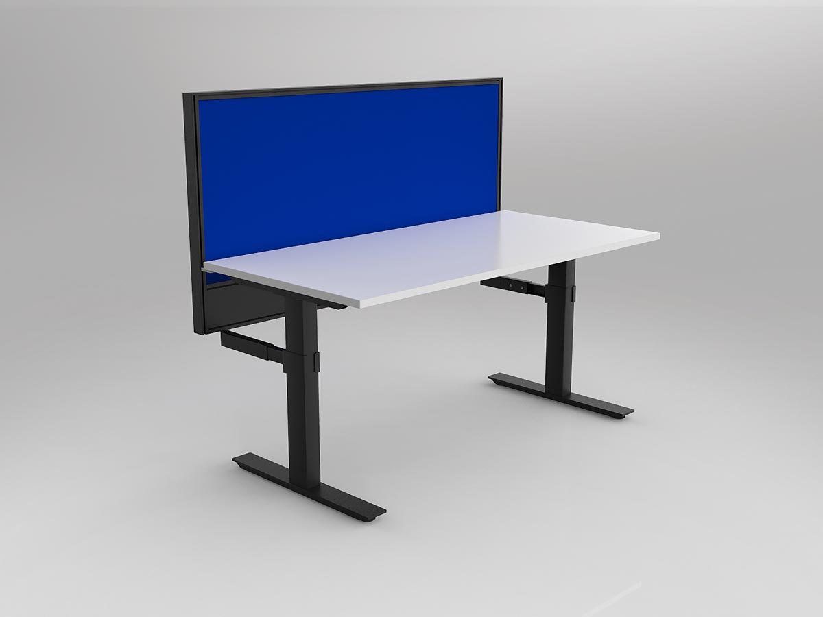 OL Studio50 Deskmount Screens Panel - Breath Fabric with Black Frame - 1200mm Height