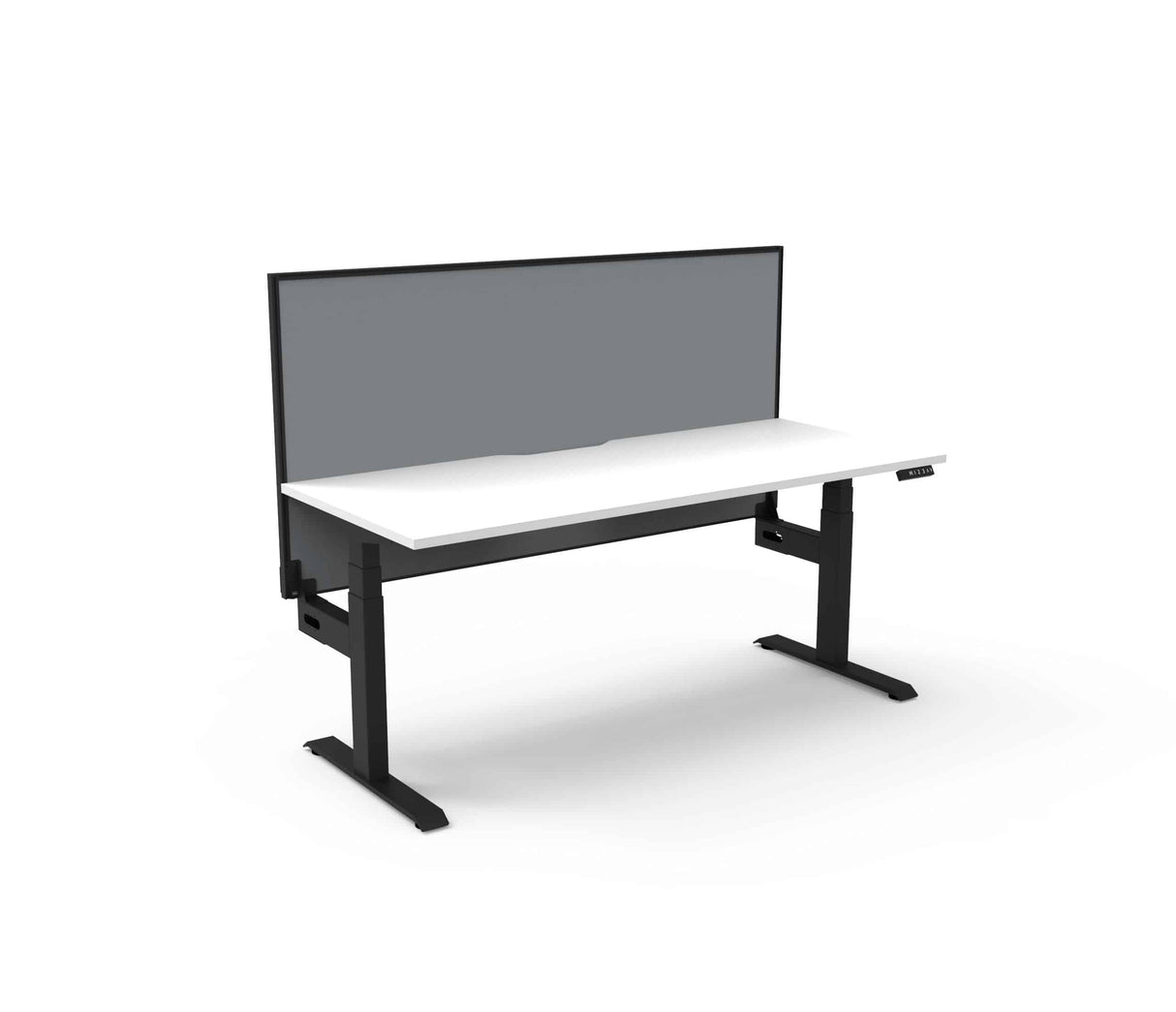 RL Boost Plus Motorized Height Adjustable Workstation with Aluminium Framed Screen