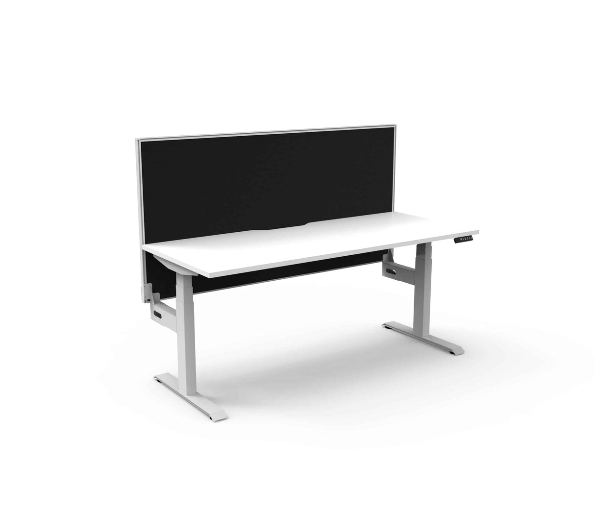 RL Boost Plus Motorized Height Adjustable Workstation with Aluminium Framed Screen