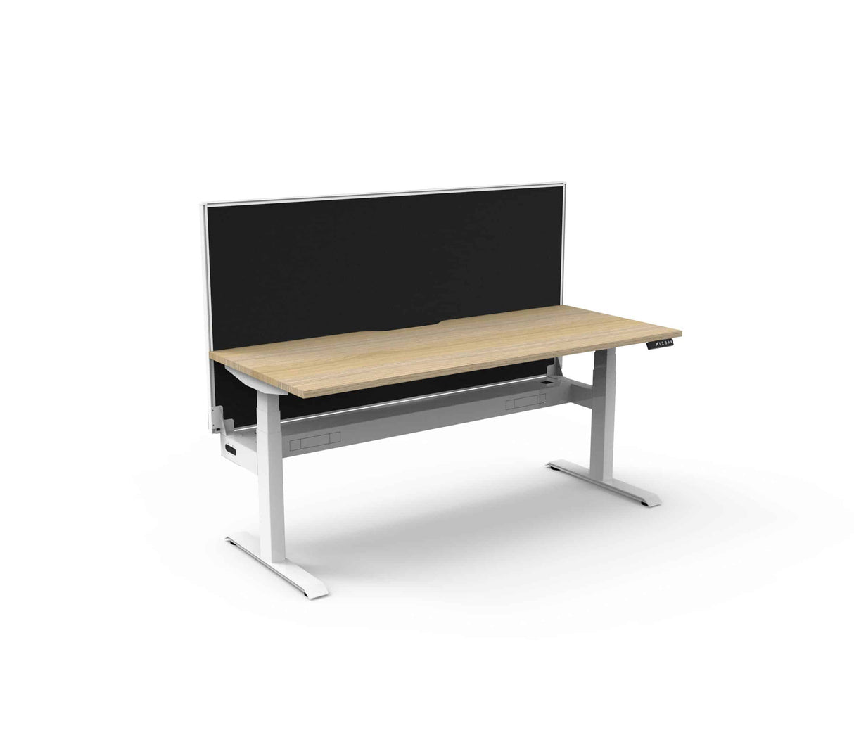 RL Boost Plus Motorized Height Adjustable Workstation with Aluminium Framed Screen
