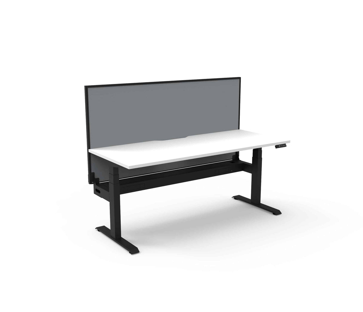 RL Boost Plus Motorized Height Adjustable Workstation with Aluminium Framed Screen