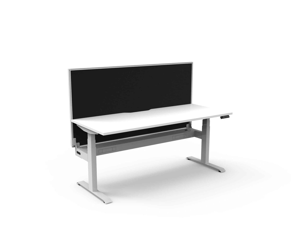 RL Boost Plus Motorized Height Adjustable Workstation with Aluminium Framed Screen