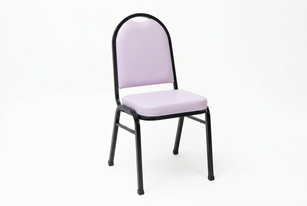 MA Bistro Fabric or Vinyl Upholstered Metal Legs Hospitality Stackable Chair