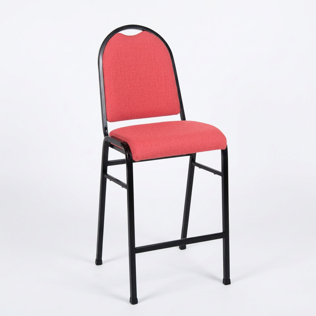 MA Bistro Fabric or Vinyl Upholstered Hospitality Stackable Bar Stool with Backrest