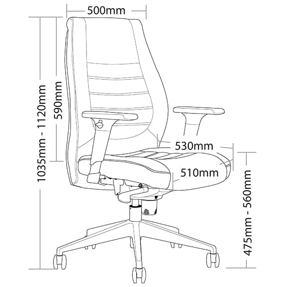 ST Boston Mid Back PU Leather Executive Chair
