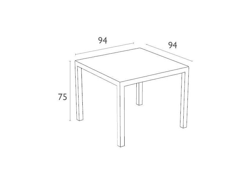 FL 4 Piece Balcony Dining Table Setting with Panama Arm Chair