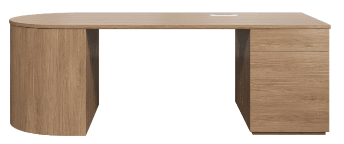 DD Bella 2 Drawer 1 File Drawer Executive Desk