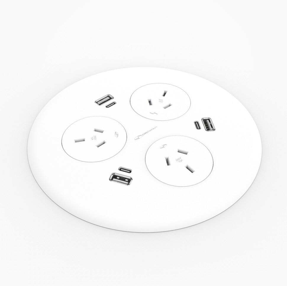 CM Blinky 3 Pin In Desk Power Pod