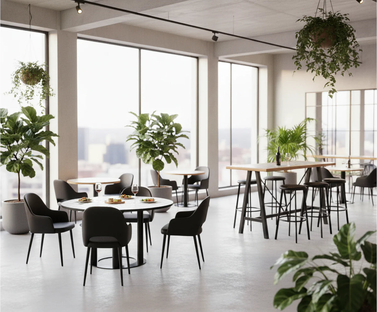 FL Portland Metal Legs Hospitality Barstool