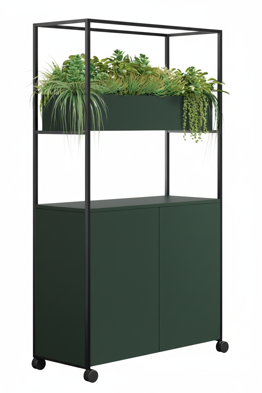 DD Brookes 2 Door Mobile Planter Storage