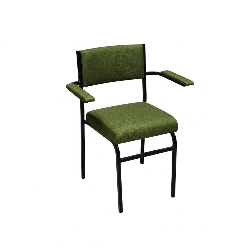 MA Client Fabric or Vinyl Upholstered Stackable Hospitality Chair with Armrest