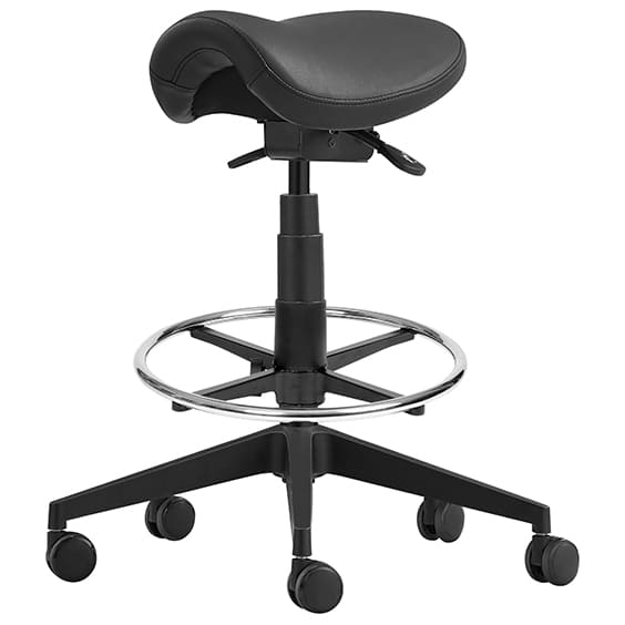 ST Cad PU Leather Upholstered Industrial Stool with Drafting Kit