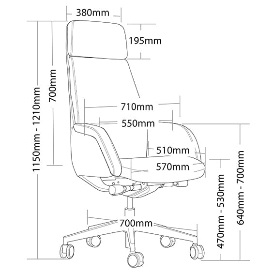 ST Captain Genuine Leather High Back Executive Chair