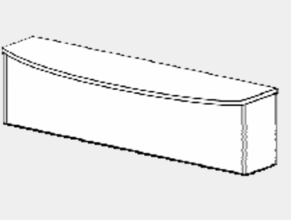 DD CC Plus Custom Made Curved Edge Desk Hob