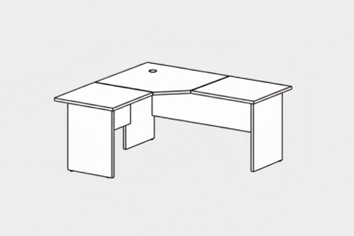 DD CC Plus 3 Piece Corner Workstation