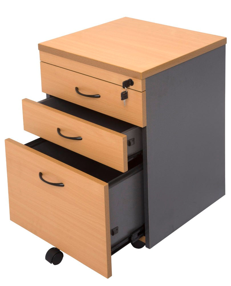 RL Rapid Worker 2 Drawer + 1 File Drawer Mobile Pedestal