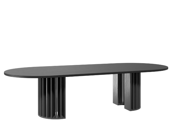 DD Colosseum Half Pillar Base Pill Shape Broadroom Table
