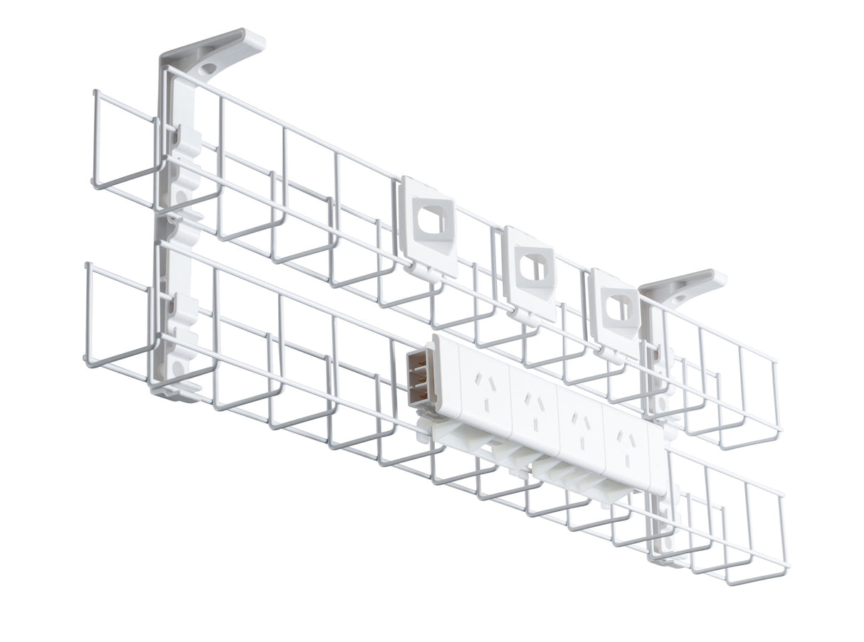 CM Wire Grid Dual Tiers Cable Basket