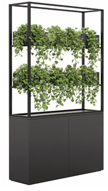 DD Cafe Welded Framed 2 Door Planter With Storage