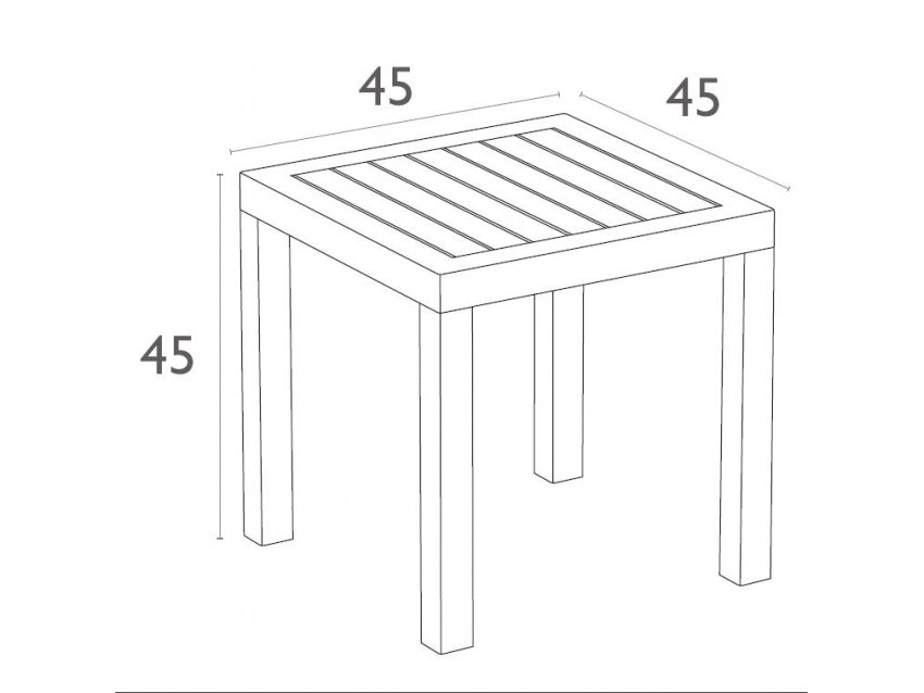 FL Ocean Hospitality Outdoor Side Coffee Table
