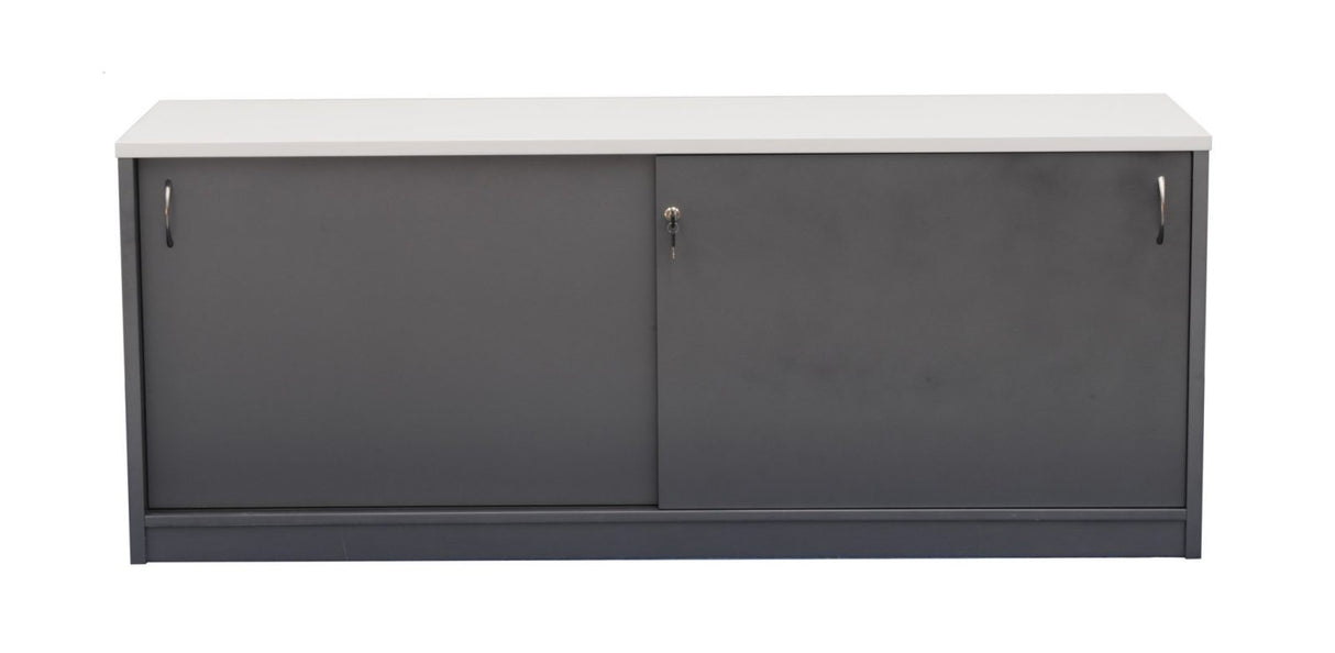 GP Credenza Buffet in Metallic Grey with Gross White Top