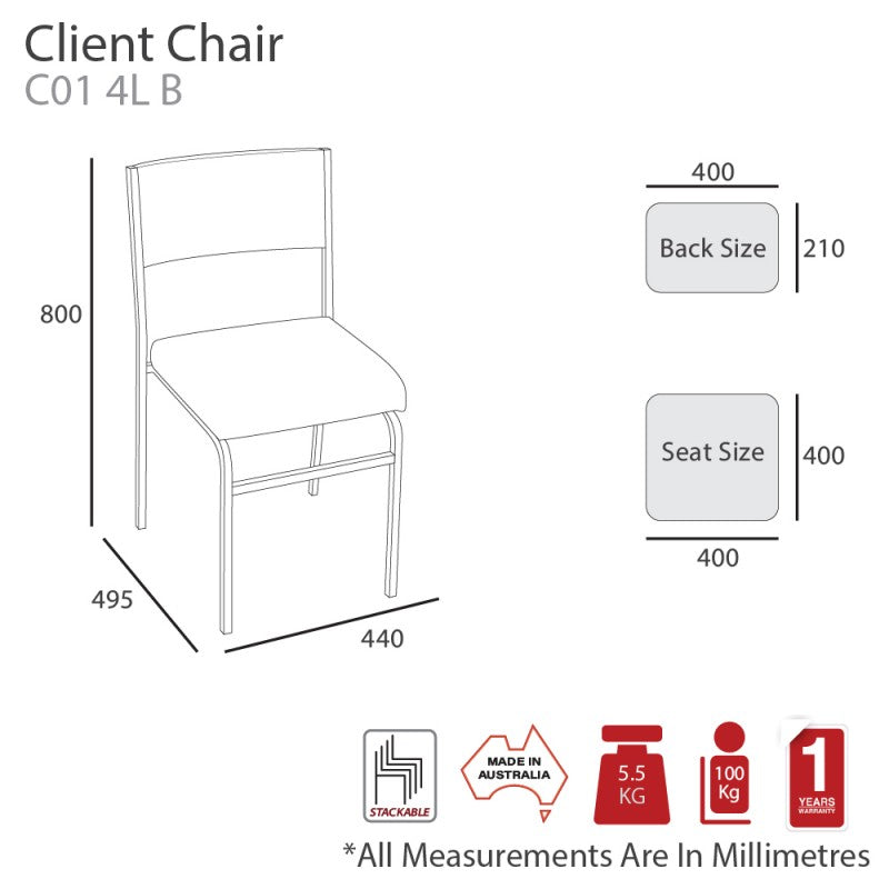 MA Client Fabric or Vinyl Upholstered Stackable Hospitality Chair with Armrest