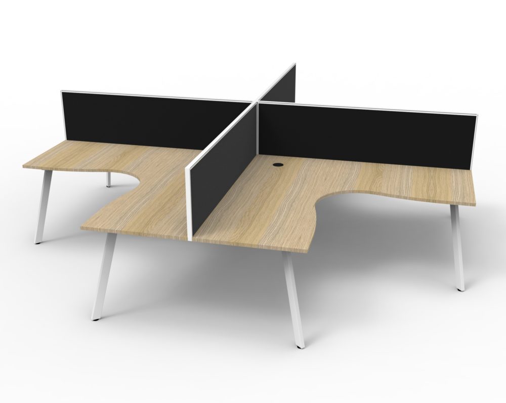 RL Eternity Workstation for 4 Users with SHUSH30 Screen