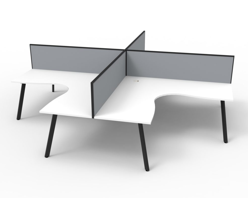 RL Eternity Workstation for 4 Users with SHUSH30 Screen